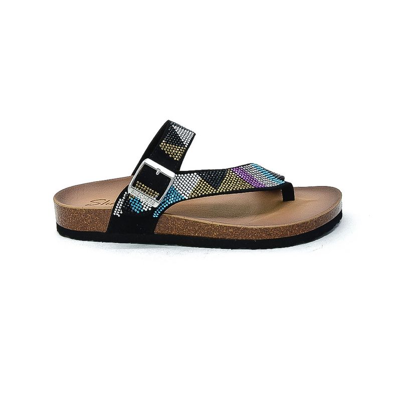 Sandalia-Casual-Skechers-Relaxed-Fit-Granola-Bling-Black