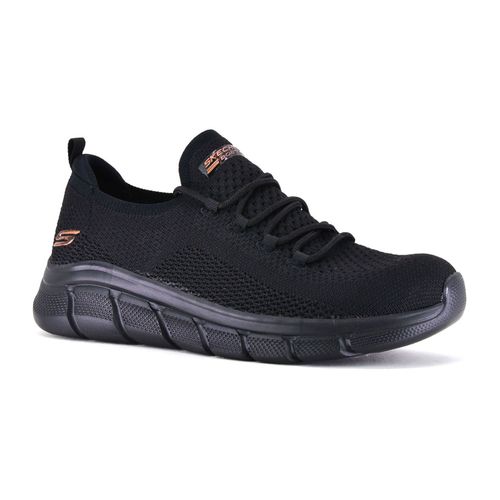 Champion Deportivo Skechers BOBS Sport Flex Connect Wide Fit Horma Ancha Black