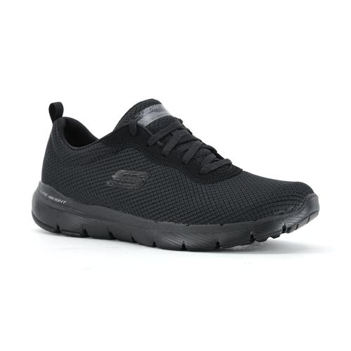 Champion Deportivo Skechers Flex Appeal 3.0 First Insight Wide Fit Horma Ancha All Black