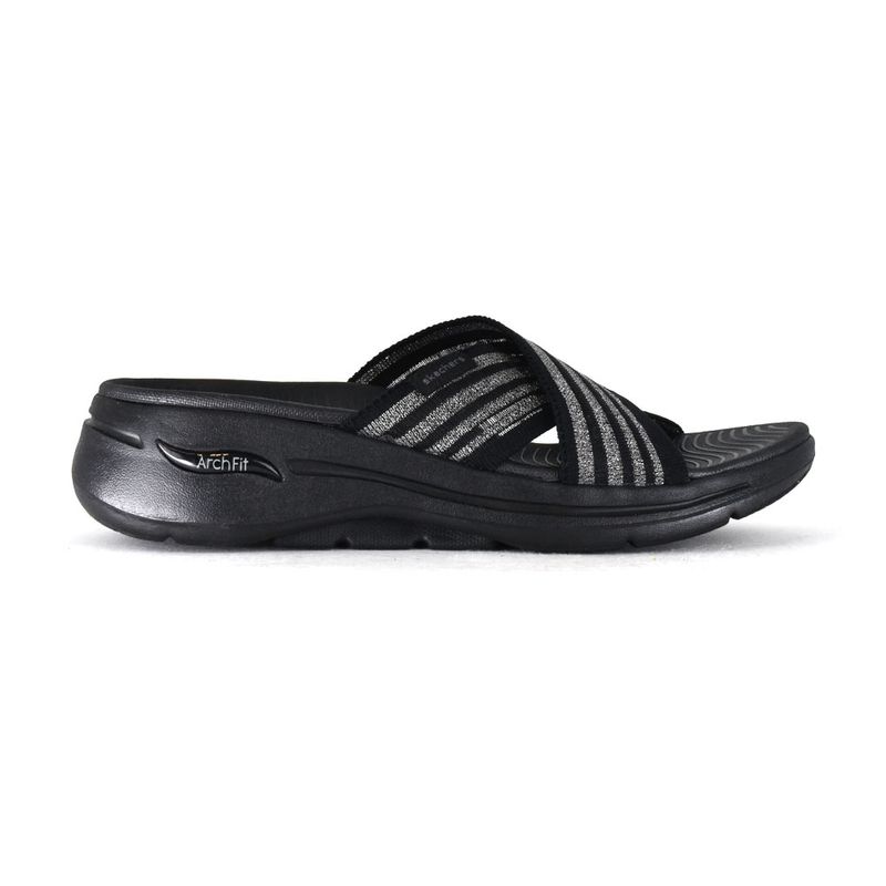Sandalia-Casual-Skechers-GOwalk-Arch-Fit-Serene-All-Black