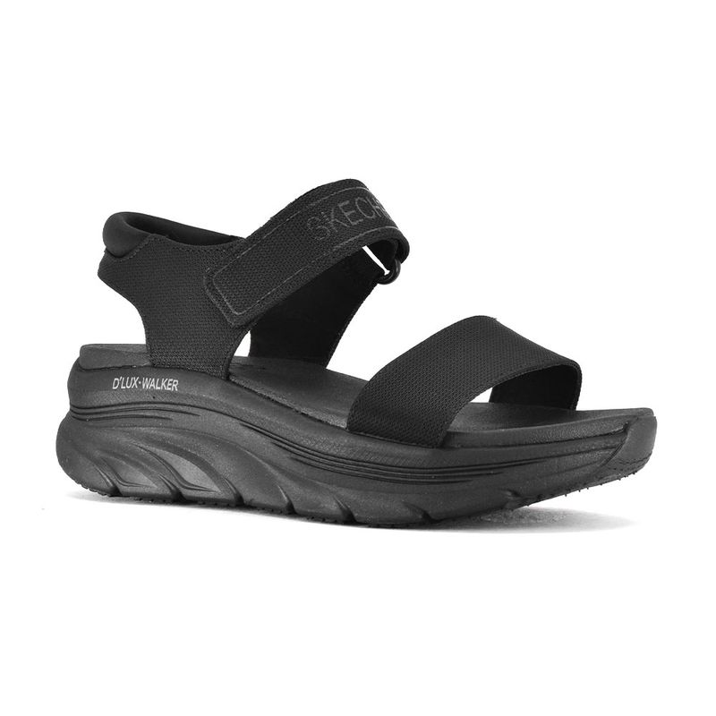 Sandalia-Casual-Skechers-D-Lux-Walker-New-Block-All-Black