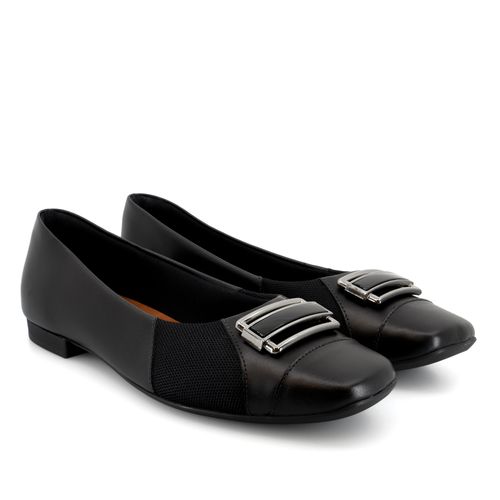 Zapato Casual de Cuero Usaflex Care Juanetes Onix
