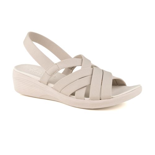 Sandalia Casual Skechers Arya True Calling Beige