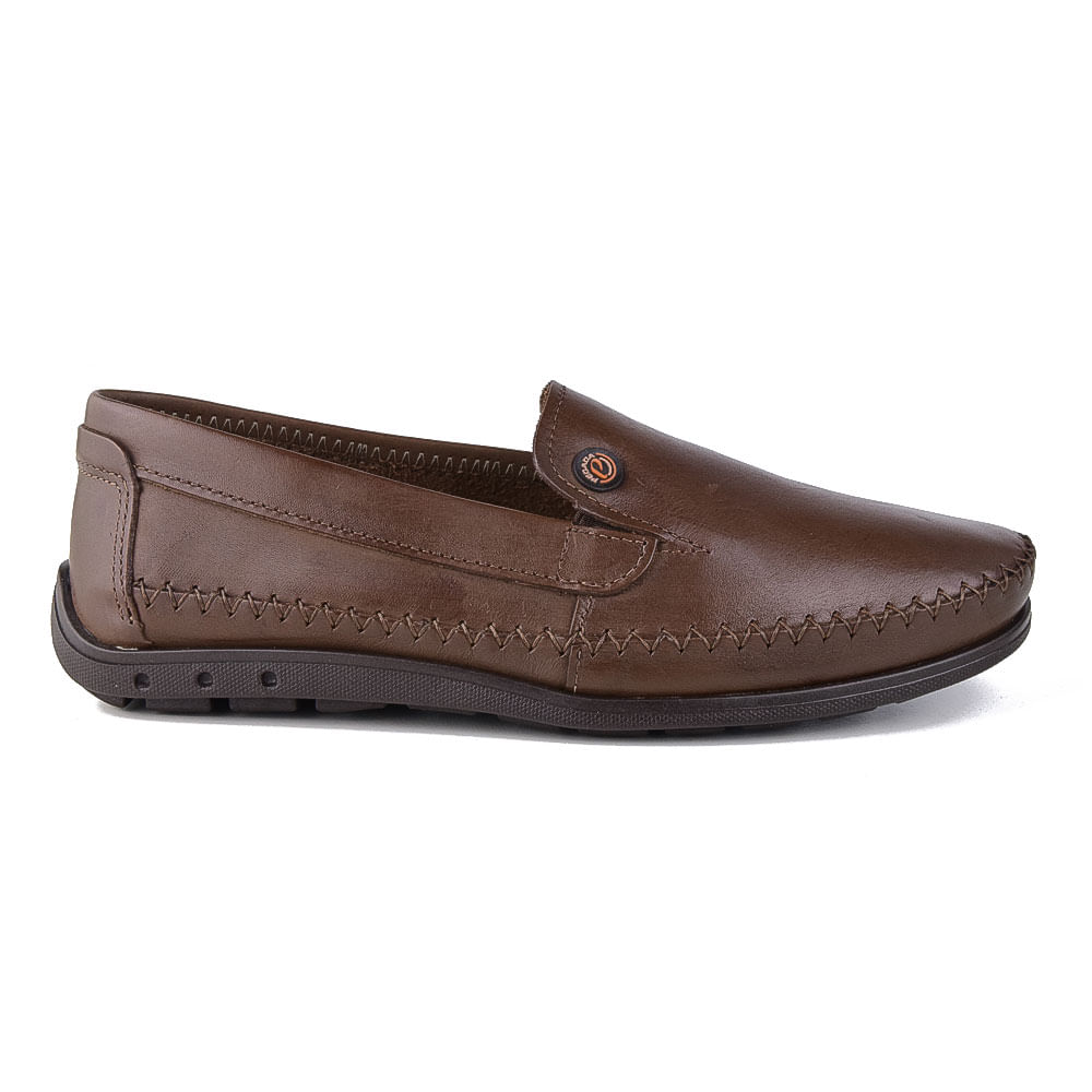 Zapato Casual Mocas n Abierto Pegada Rutero Brown