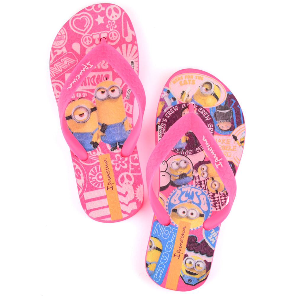 Sandalia Chancleta Ipanema Kids Minions Pink Toto Calzados