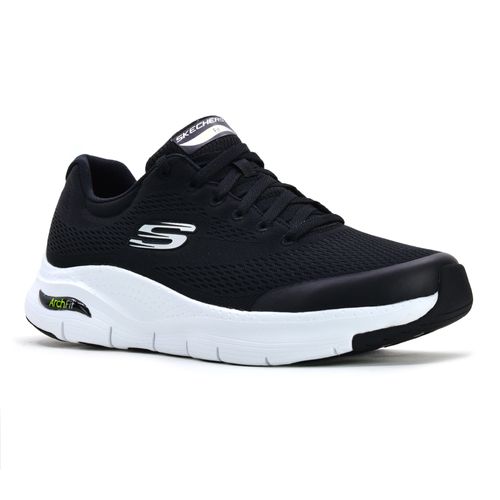 Champion Deportivo Skechers Arch Fit Wide Fit Horma Ancha Black