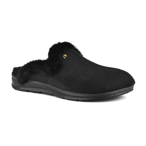 Zueco Estilo Pantufla Pegada Winter Pluffy Black