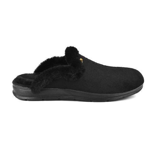 Zueco Estilo Pantufla Pegada Winter Pluffy Black