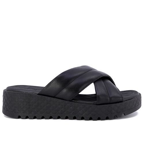 Sandalia Casual De Cuero Con Plataforma Usaflex Cleo