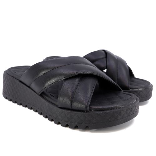 Sandalia Casual De Cuero Con Plataforma Usaflex Cleo