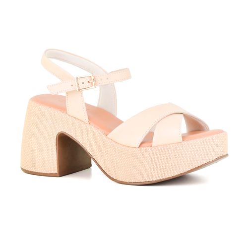 Sandalia Casual de Cuero Con Plataforma Usaflex Morgan