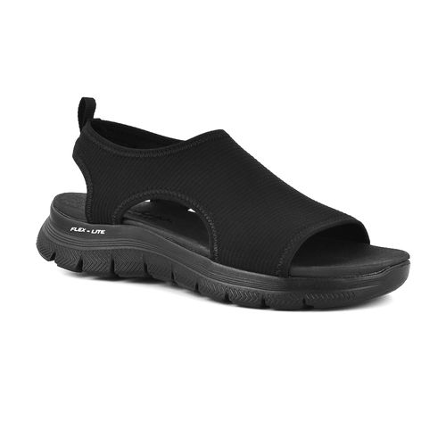 Sandalia Casual Skechers Flex Appeal 4.0 Moon Lines All Black