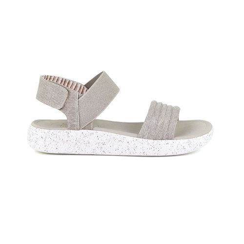 Sandalia Casual Skechers Bobs Summer Skipper Optical Chill Beige