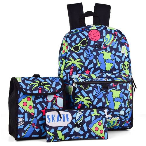 MOCHILA CON CARTUCHERA Y LONCHERA AMERICAN SPORT MIX 2.0