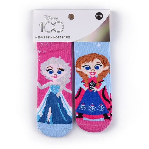 PACK DE MEDIAS PARA NIÑA DISNEY FROZEN x2 TALLES DEL 19 AL 22