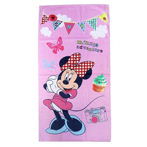 TOALLÓN INFANTIL MINNIE ADVENTURE 70 cm x 130 cm