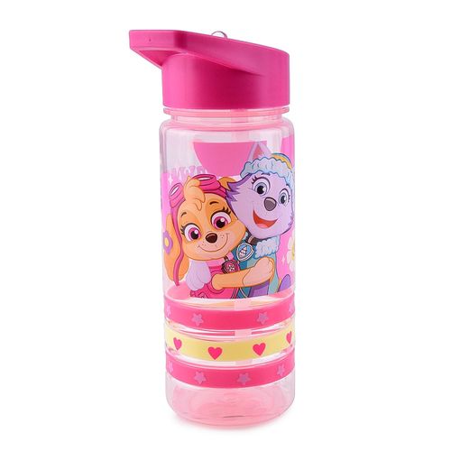 BOTELLA DE PLÁSTICO PP 500 ML GOMA PAW PATROL SKYE & EVEREST