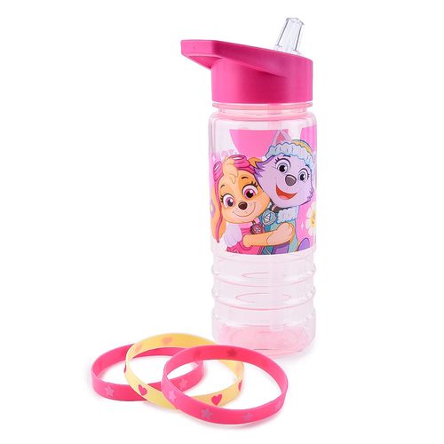 BOTELLA DE PLÁSTICO PP 500 ML GOMA PAW PATROL SKYE & EVEREST