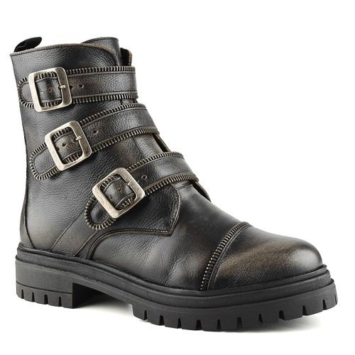 BOTA CASUAL TACO BAJO DE CUERO MARCO DONATTI PIESSE