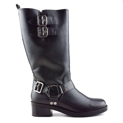 BOTA CAÑA ALTA VIA MARTE CON HEBILLAS DELLICI