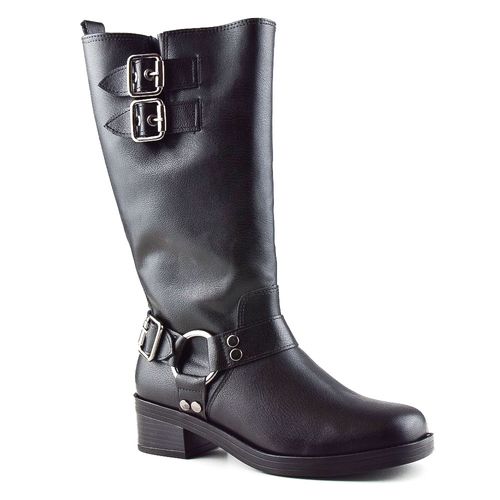 BOTA CAÑA ALTA VIA MARTE CON HEBILLAS DELLICI