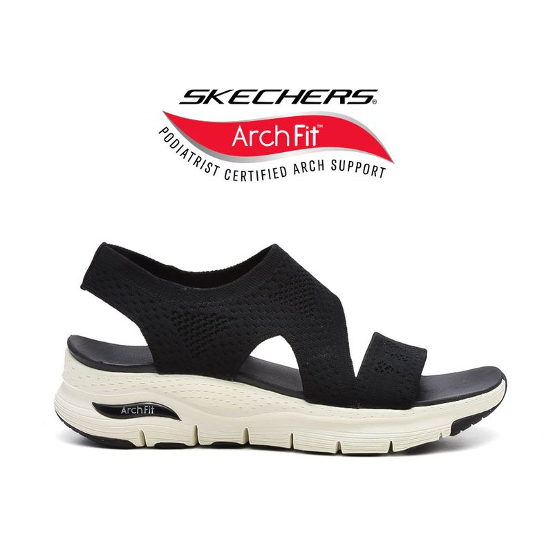 SANDALIACASUALSKECHERSARCHFITBRIGHTESTDAYBLACK