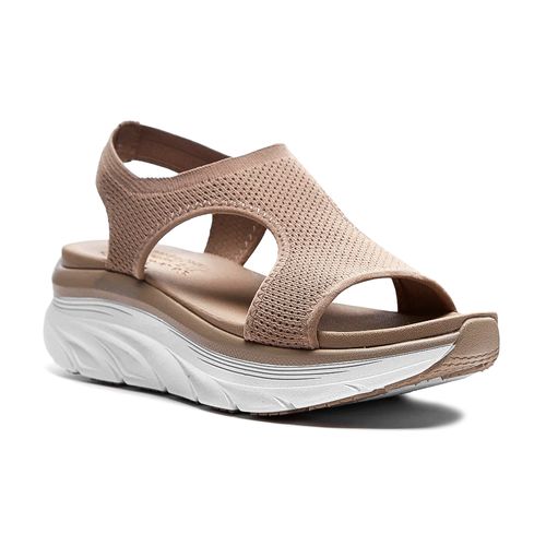 Sandalia Casual Skechers Relaxed Fit D'Lux Walker Retro Sun Beige