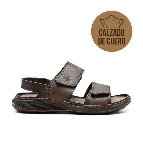 SANDALIA CASUAL DE CUERO PEGADA CRAVO