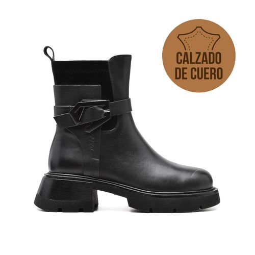 BOTA CASUAL TACO BAJO DE CUERO MARCO DONATTI LILO