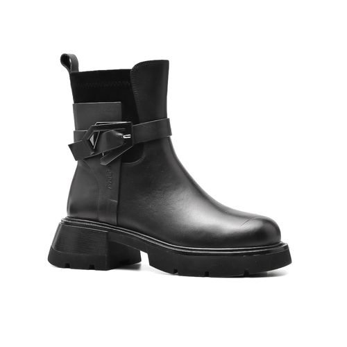BOTA CASUAL TACO BAJO DE CUERO MARCO DONATTI LILO