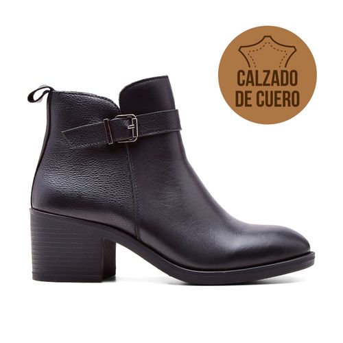 BOTA CASUAL TACO BAJO DE CUERO MARCO DONATTI SIENNA
