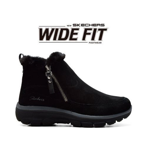 BOTA CASUAL SKECHERS RELAXED FIT EASY GOING COOL ZIP WIDE FIT HORMA ANCHA BLACK