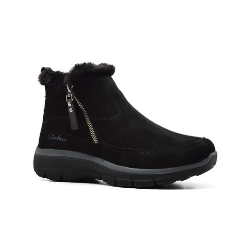 BOTA CASUAL SKECHERS RELAXED FIT EASY GOING COOL ZIP WIDE FIT HORMA ANCHA BLACK