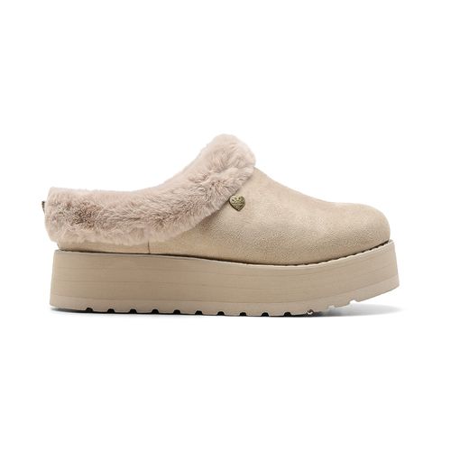 ZUECO CASUAL SKECHERS BOBS KEEPSAKES HI RISE ZEN OUT BEIGE