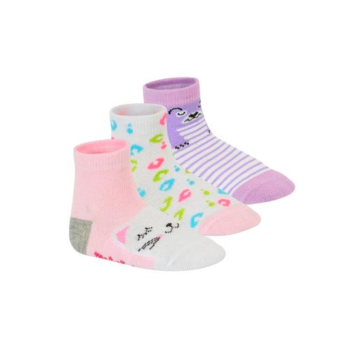 PACK DE MEDIAS PARA NIÑOS SURTIDAS MOLEKINHA ANIMALS X3 TALLES DEL 23 AL 27