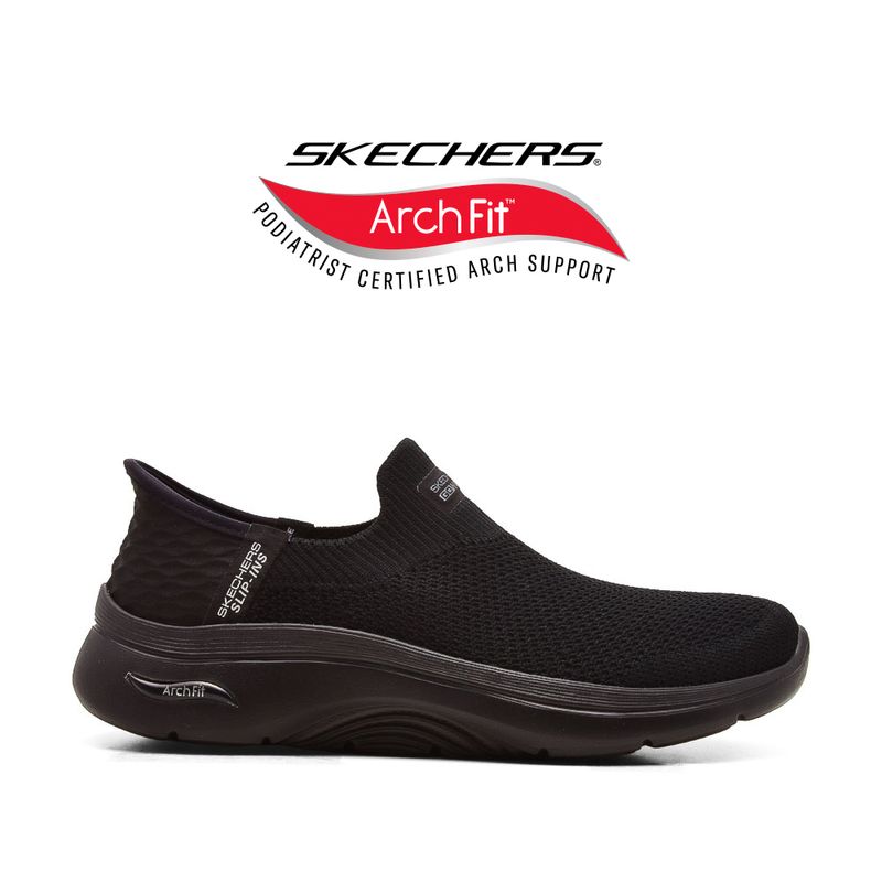 CHAMPIONDEPORTIVOSKECHERSSLIP-INSGOWALKARCHFIT2.0VALALLBLACK