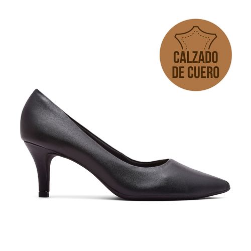 ZAPATO CASUAL TACO ALTO DE CUERO USAFLEX AINA