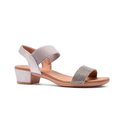 SANDALIA CASUAL TACO ALTO DE CUERO USAFLEX IDARIA