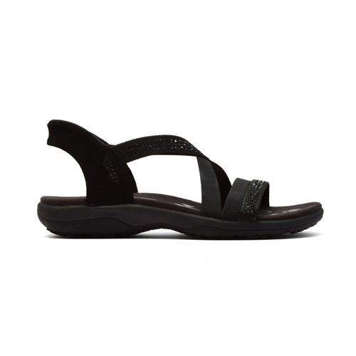 SANDALIA CASUAL SKECHERS SLIP-INS REGGAE SLIM SUMMER SPARKLE BLACK