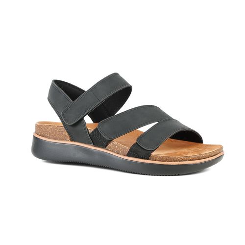 SANDALIA CASUAL SKECHERS RELAXED FIT LIFTED COMFORT BLACK