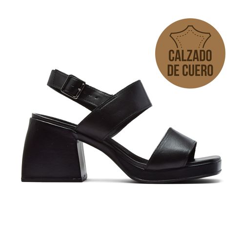 SANDALIA CASUAL TACO ALTO DE CUERO MARCO DONATTI IZEL
