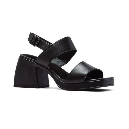 SANDALIA CASUAL TACO ALTO DE CUERO MARCO DONATTI IZEL