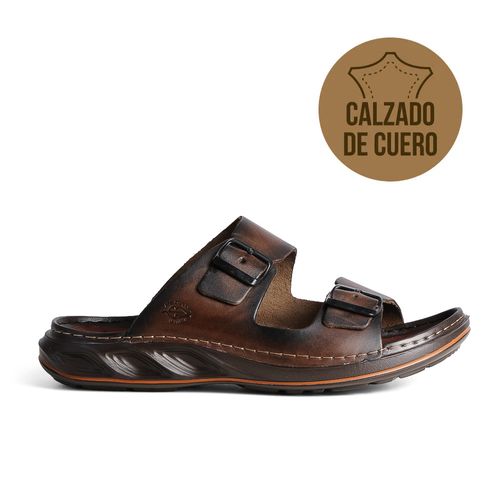 SANDALIA CASUAL DE CUERO PEGADA MANU