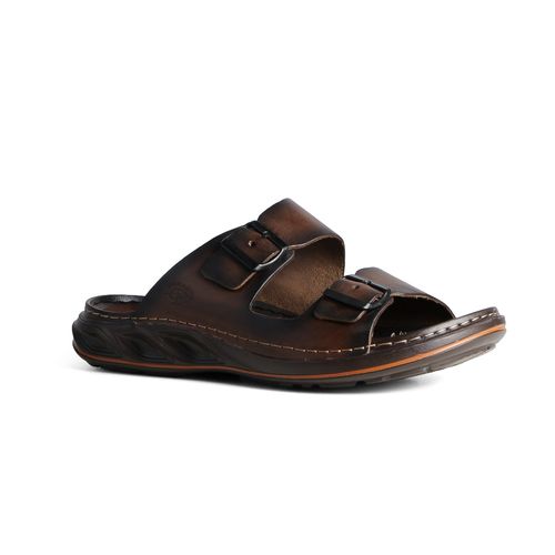 SANDALIA CASUAL DE CUERO PEGADA MANU