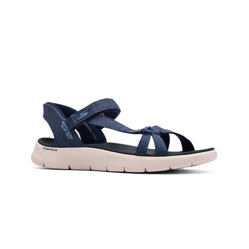 SANDALIA CASUAL SKECHERS SLIP-INS GO WALK FLEX ILLUMINATE NAVY