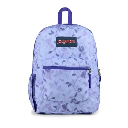MOCHILA JANSPORT CROSS TOWN FLOWERS LILA