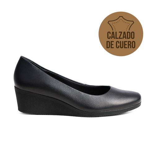 ZAPATO TACO CORRIDO DE CUERO USAFLEX LEYRE