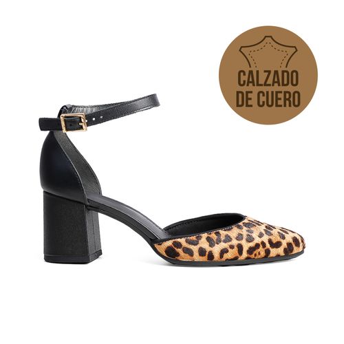 ZAPATO DE VESTIR TACO ALTO DE CUERO USAFLEX GALA